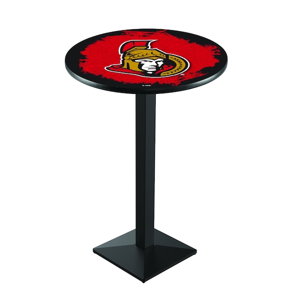 42" Blk Wrinkle Ottawa Senators Pub Table
